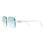 8 POINTER WHITE ACETATE ‘MYKONOS’ TEAL AR