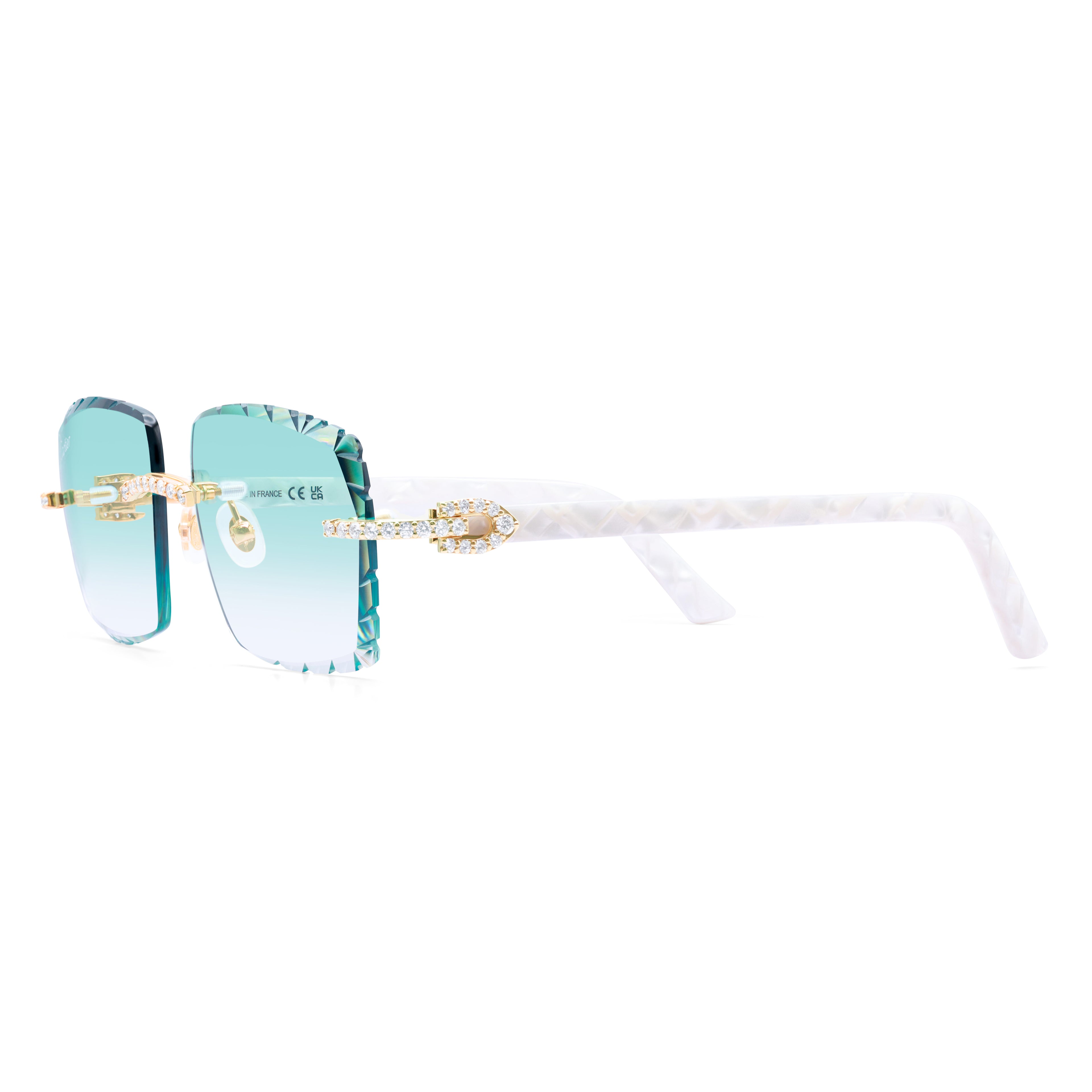 8 POINTER WHITE ACETATE ‘MYKONOS’ TEAL AR