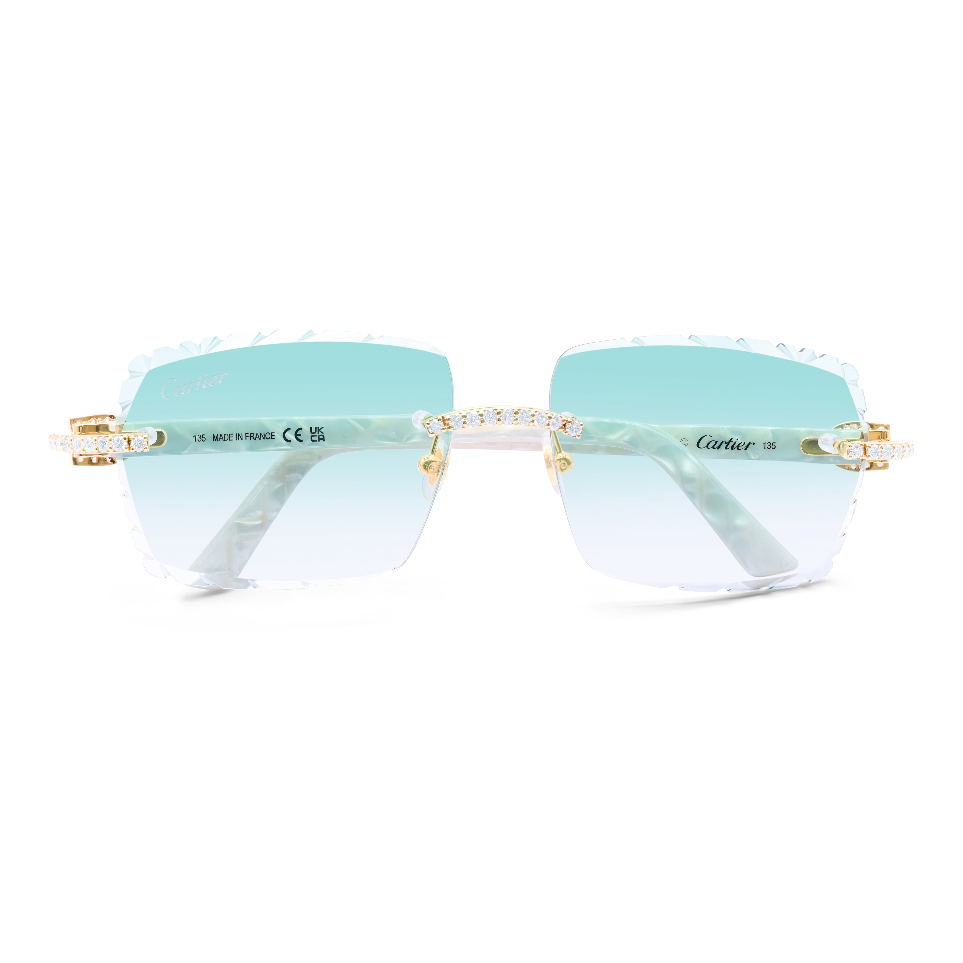 8 POINTER WHITE ACETATE ‘MYKONOS’ TEAL AR